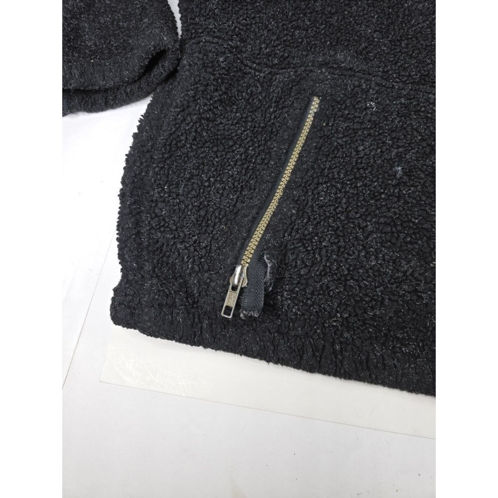 Vtg Bear Fleece Performance Men's Black Fleece Jacket L Full Zip USA Outdoor‎ - Picture 3 of 11